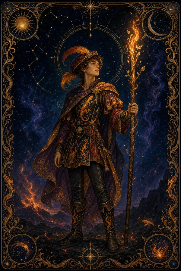 Карта таро Паж Жезлов